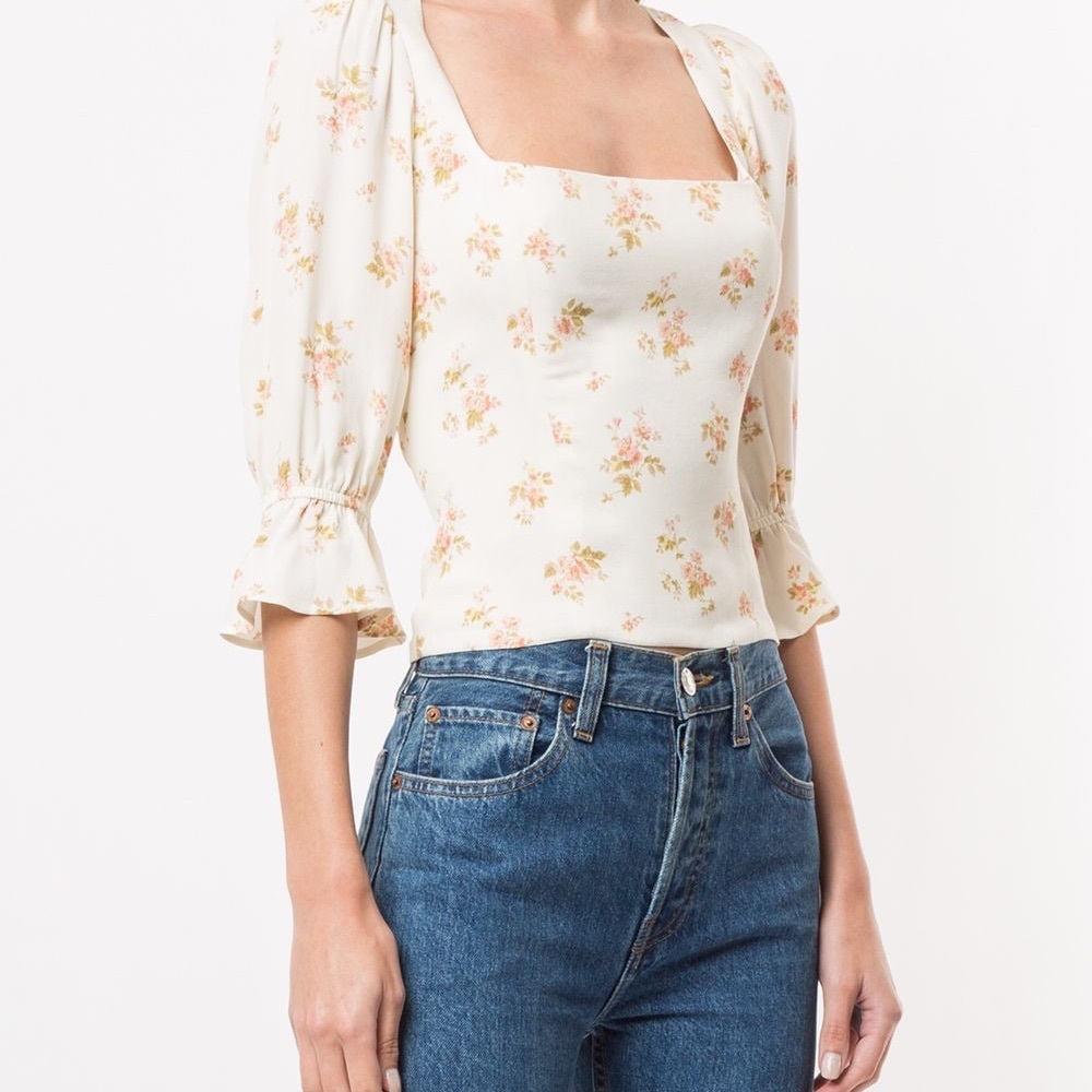 Reformation Floral Print Blouse